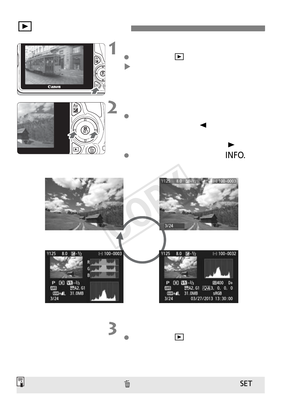 X image playback, Cop y | Canon EOS Rebel SL1 18-55mm IS STM Lens Kit User Manual | Page 94 / 116
