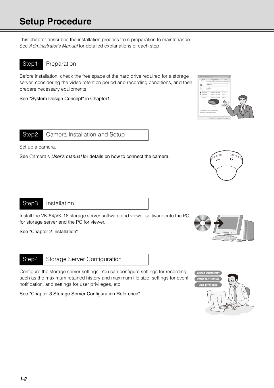 Setup procedure, Setup procedure -2 | Canon VB-C60 User Manual | Page 14 / 32