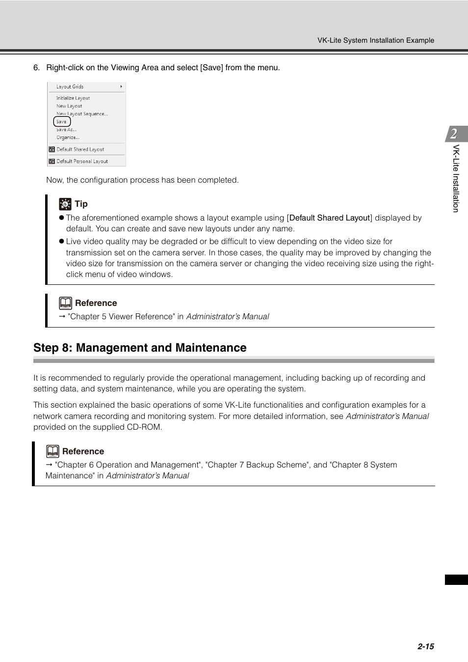 Step 8: management and maintenance, Step 8: management and maintenance -15 | Canon VB-C60 User Manual | Page 31 / 32
