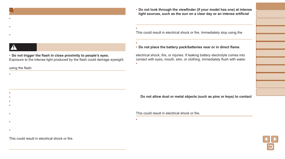 Before using the camera, Safety precautions | Canon PowerShot ELPH 135 User Manual | Page 7 / 119