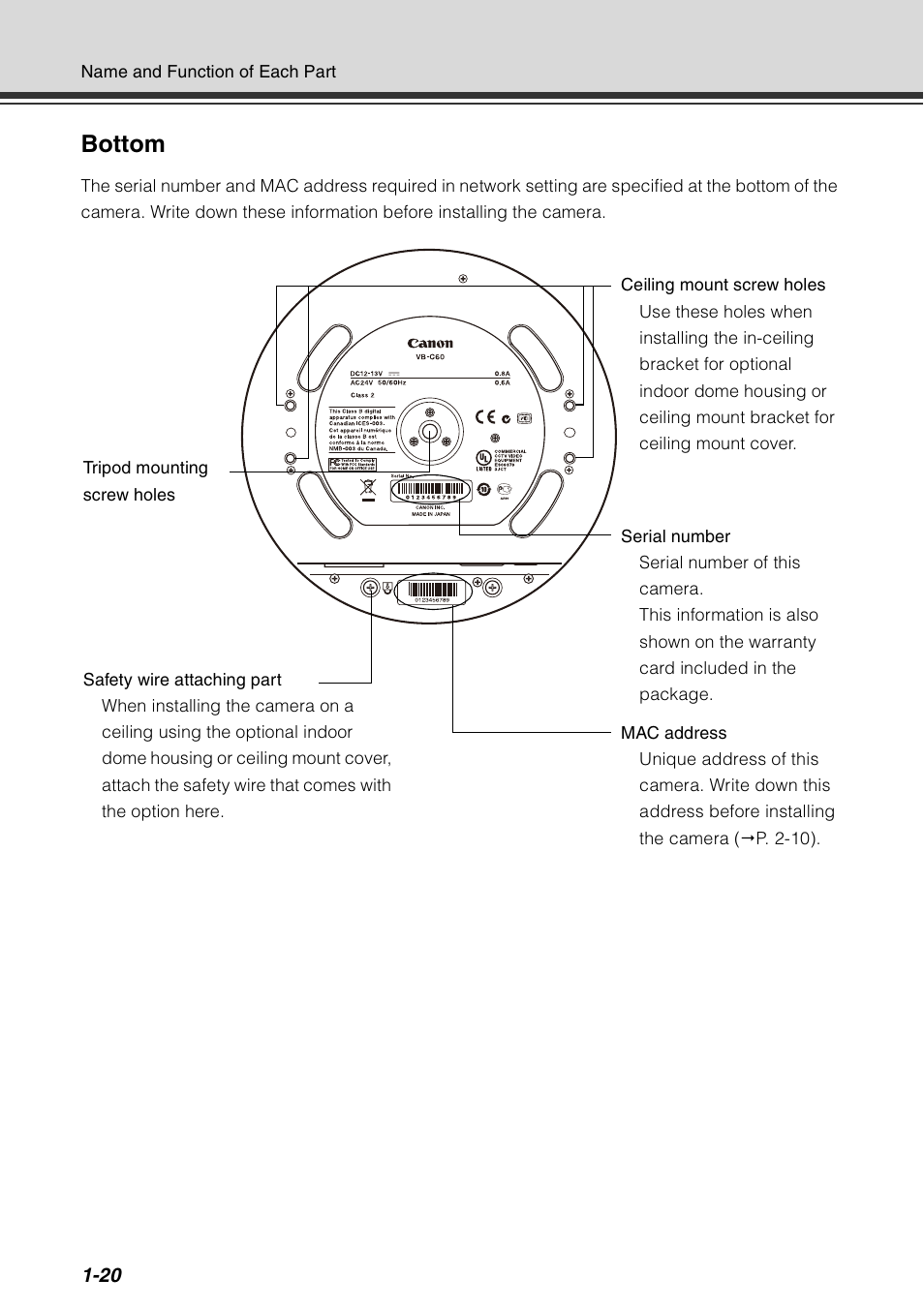 Bottom | Canon VB-C60 User Manual | Page 38 / 78