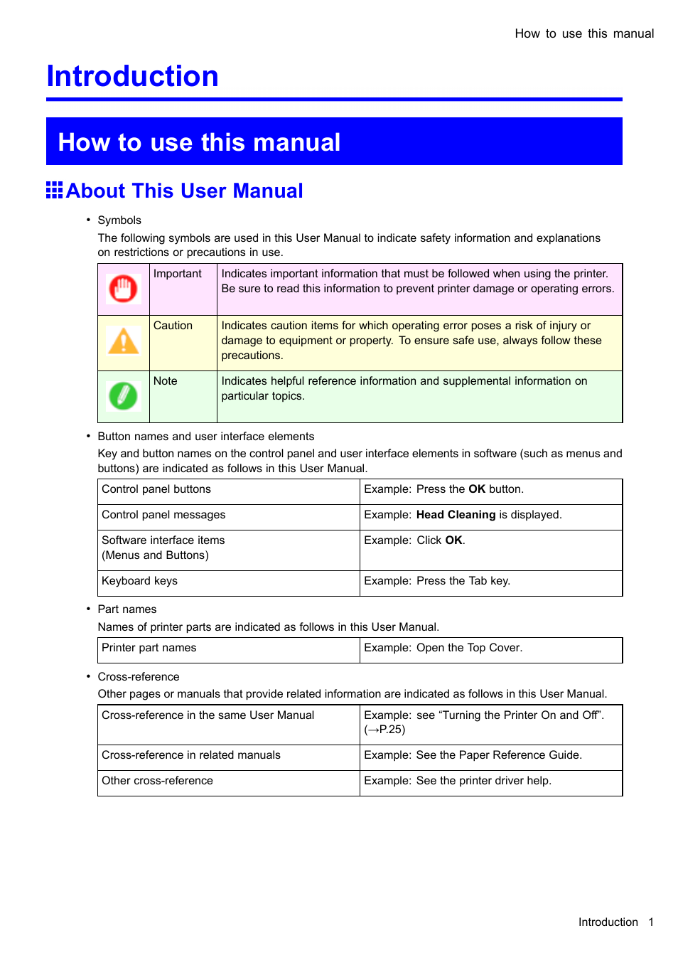Introduction, How to use this manual, About this user manual | Canon imagePROGRAF iPF510 User Manual | Page 15 / 724