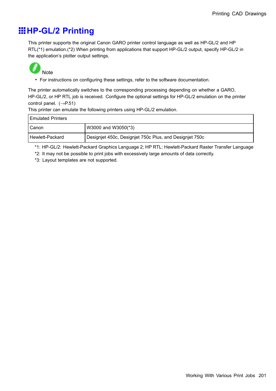 Hp-gl/2 printing | Canon imagePROGRAF iPF510 User Manual | Page 215 / 724