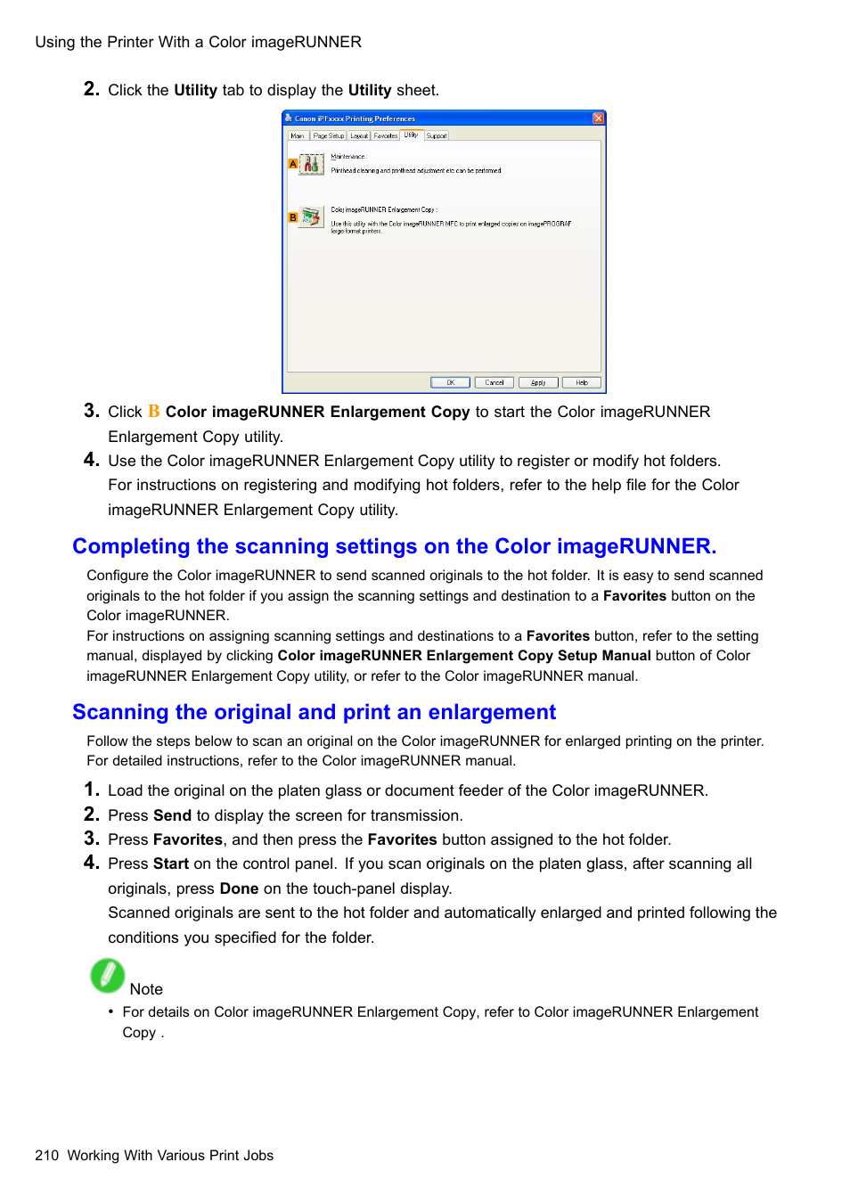 Scanning the original and print an enlargement | Canon imagePROGRAF iPF510 User Manual | Page 224 / 724