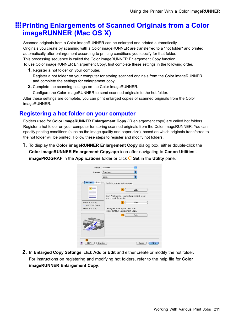 Registering a hot folder on your computer | Canon imagePROGRAF iPF510 User Manual | Page 225 / 724