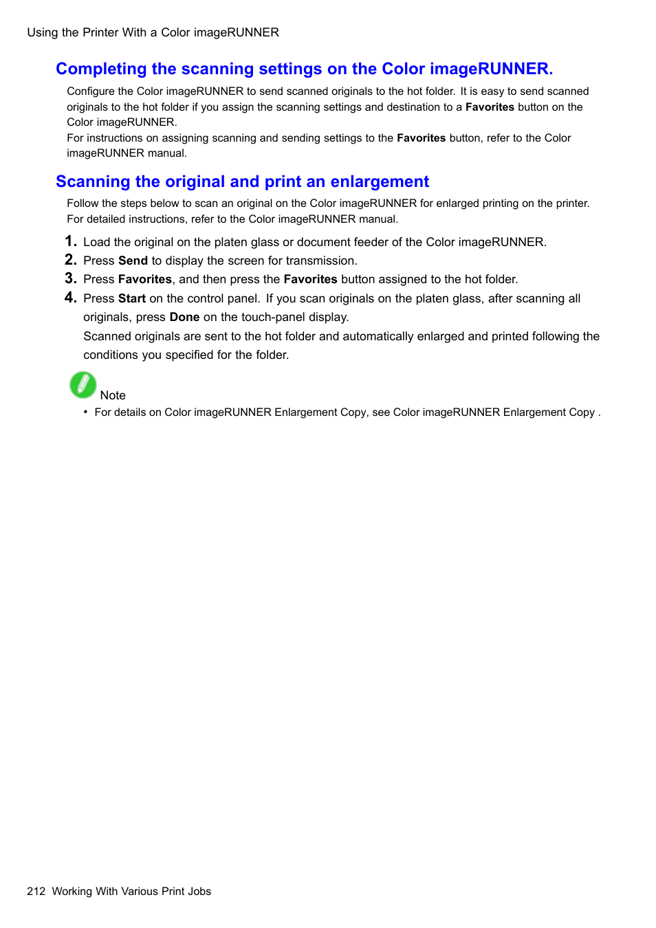 Scanning the original and print an enlargement | Canon imagePROGRAF iPF510 User Manual | Page 226 / 724