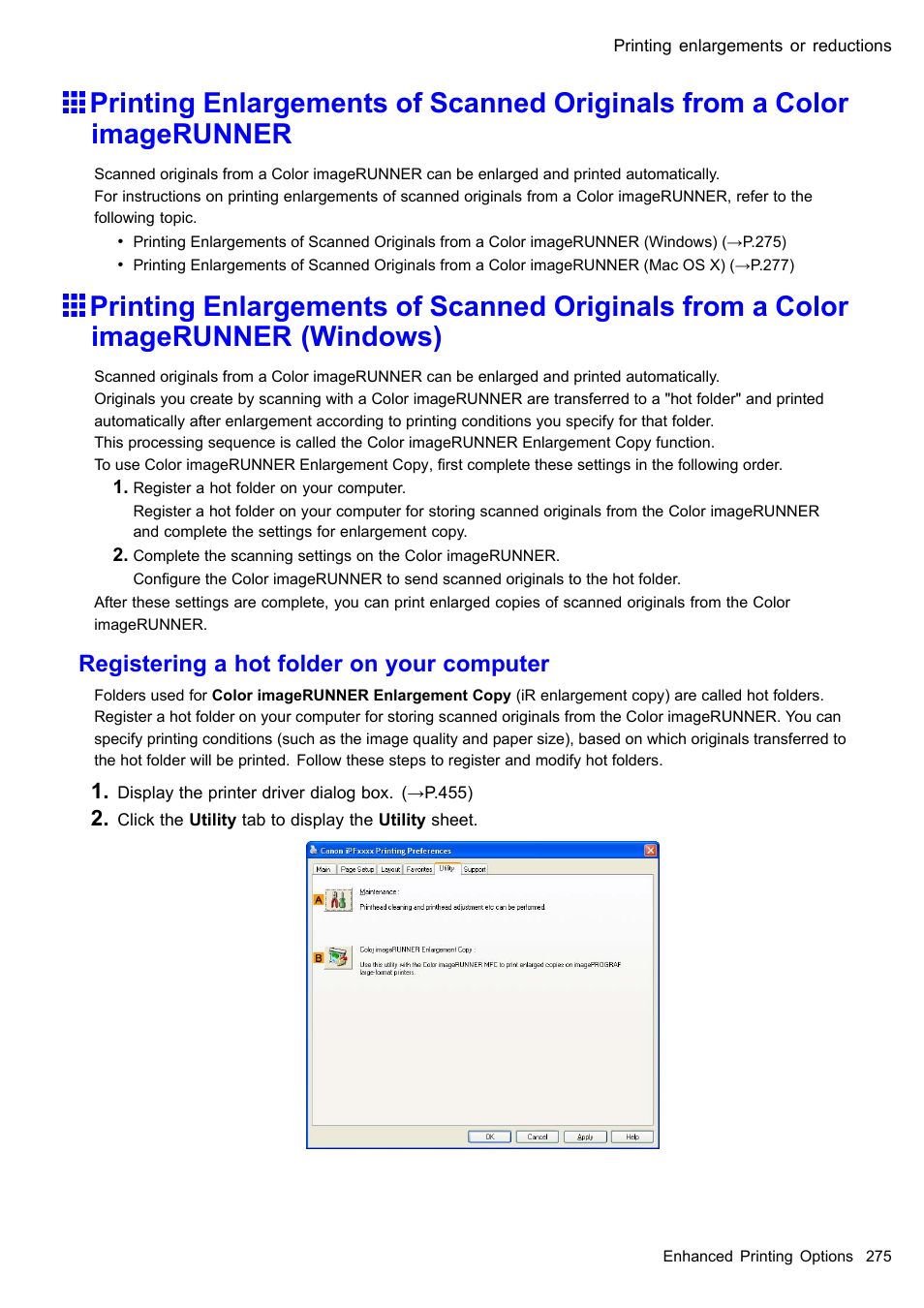 Registering a hot folder on your computer | Canon imagePROGRAF iPF510 User Manual | Page 289 / 724