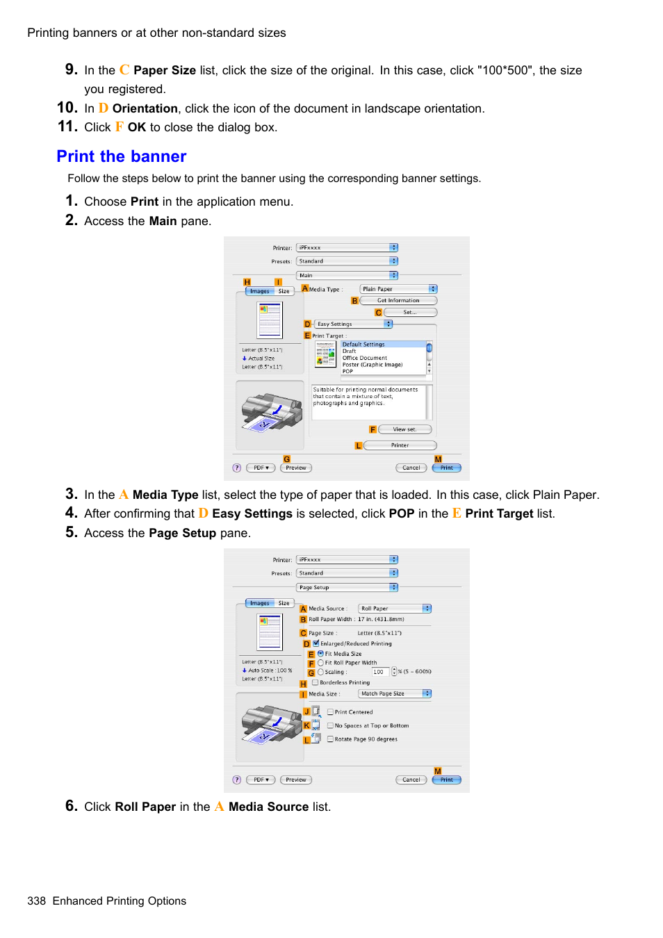 Print the banner | Canon imagePROGRAF iPF510 User Manual | Page 352 / 724