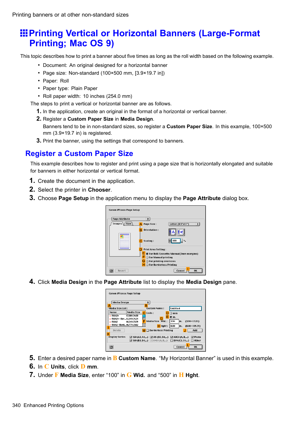 Register a custom paper size | Canon imagePROGRAF iPF510 User Manual | Page 354 / 724