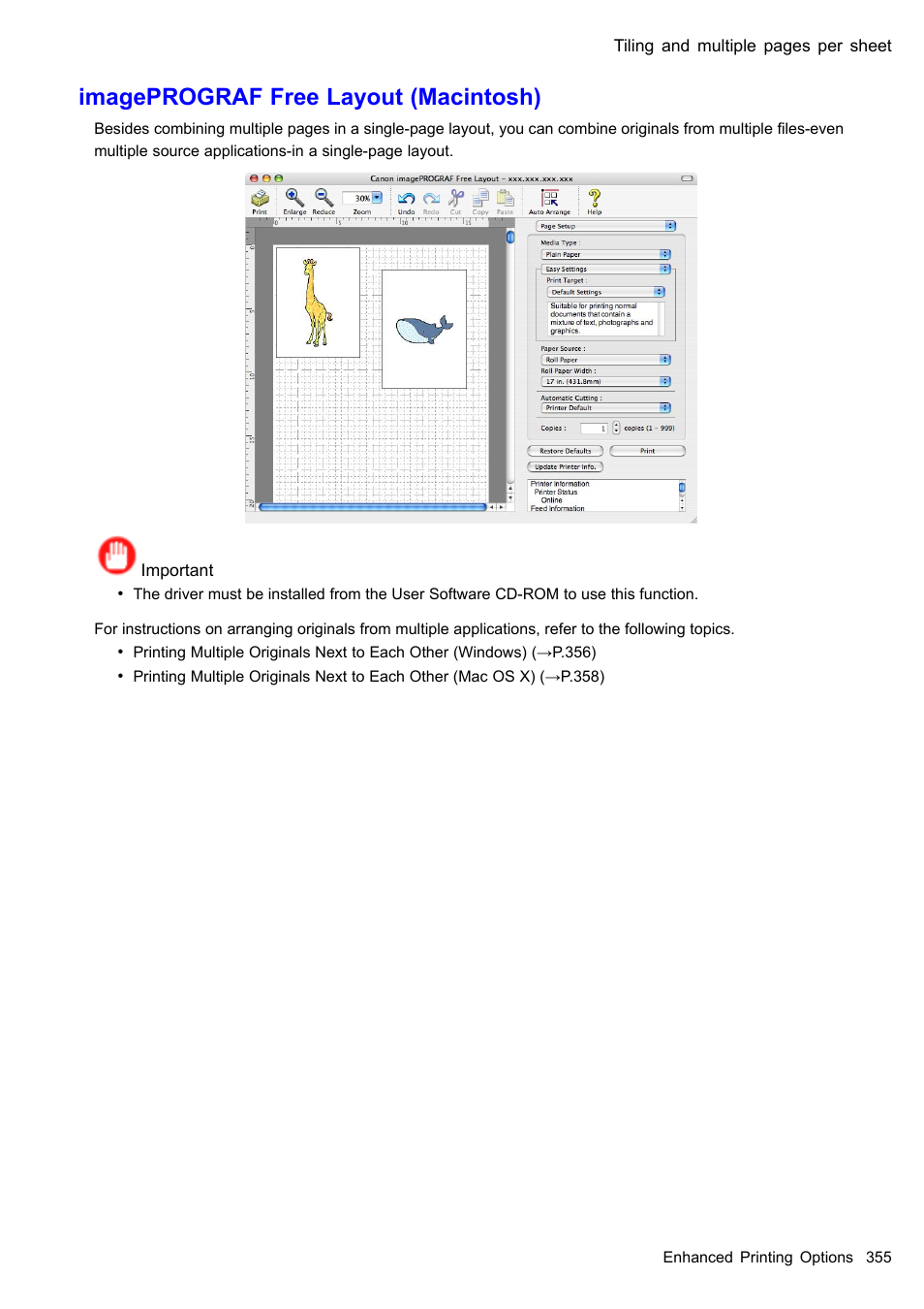 Imageprograf free layout (macintosh) | Canon imagePROGRAF iPF510 User Manual | Page 369 / 724