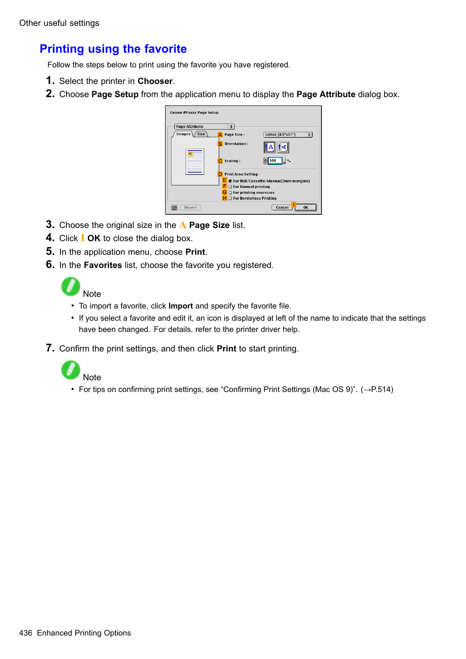 Printing using the favorite | Canon imagePROGRAF iPF510 User Manual | Page 450 / 724