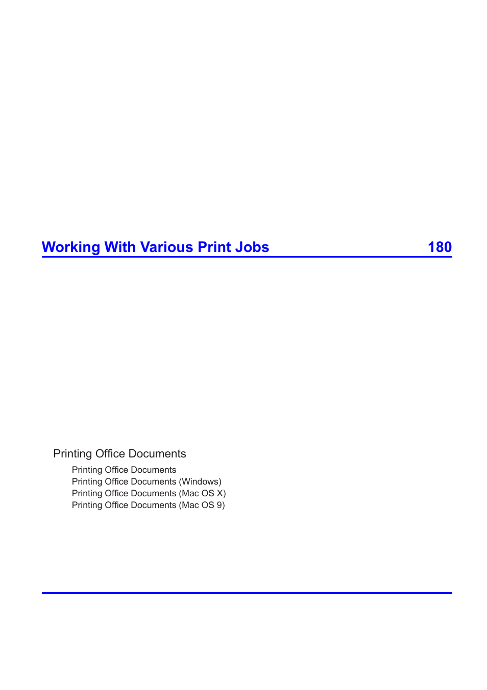Working with various print jobs 180, Enhanced printing options 213 | Canon imagePROGRAF iPF510 User Manual | Page 5 / 724