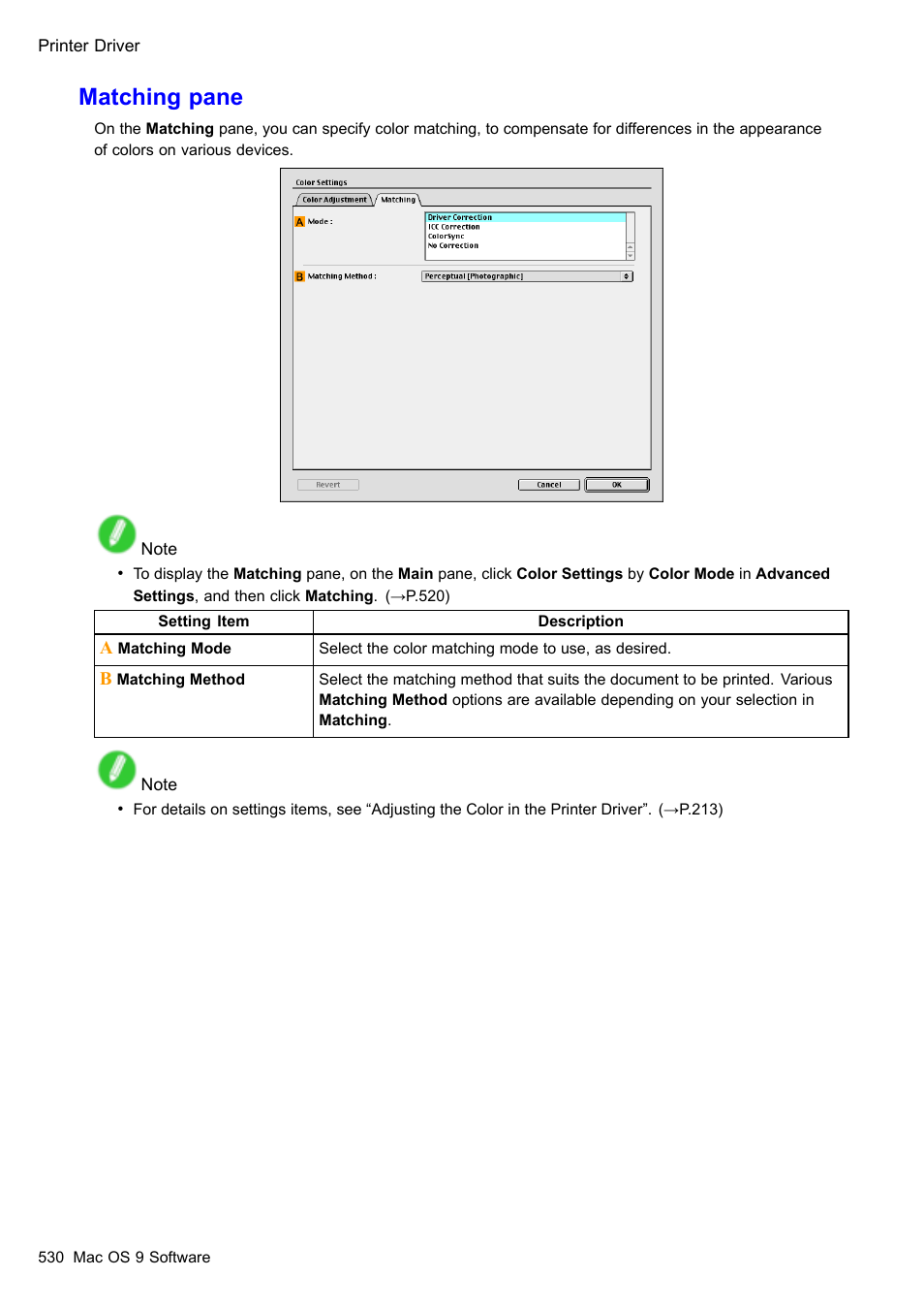 Matching pane | Canon imagePROGRAF iPF510 User Manual | Page 544 / 724