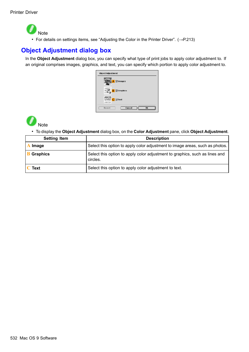 Object adjustment dialog box | Canon imagePROGRAF iPF510 User Manual | Page 546 / 724