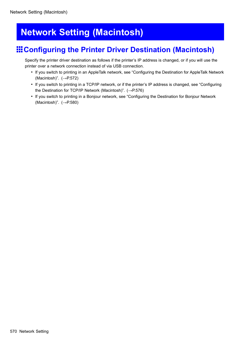 Network setting (macintosh) | Canon imagePROGRAF iPF510 User Manual | Page 584 / 724