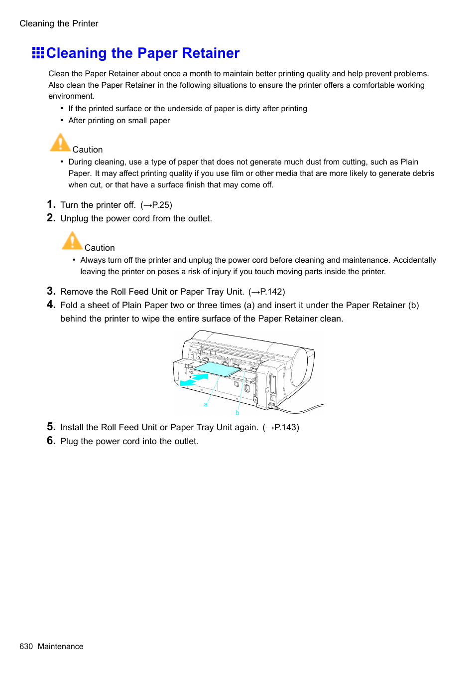 Cleaning the paper retainer | Canon imagePROGRAF iPF510 User Manual | Page 644 / 724