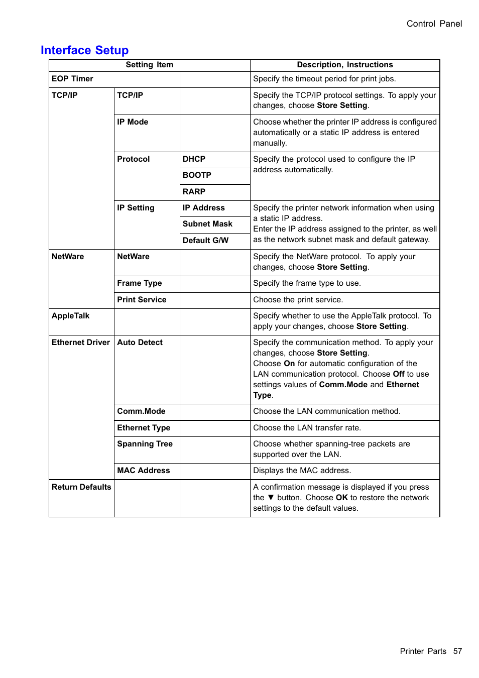 Interface setup | Canon imagePROGRAF iPF510 User Manual | Page 71 / 724