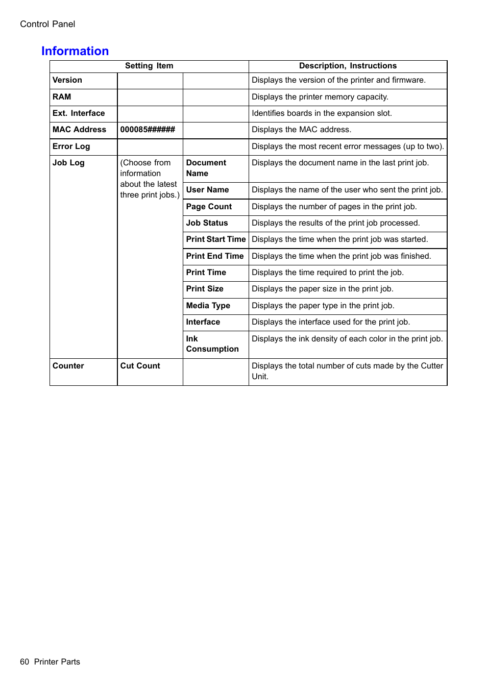 Information | Canon imagePROGRAF iPF510 User Manual | Page 74 / 724