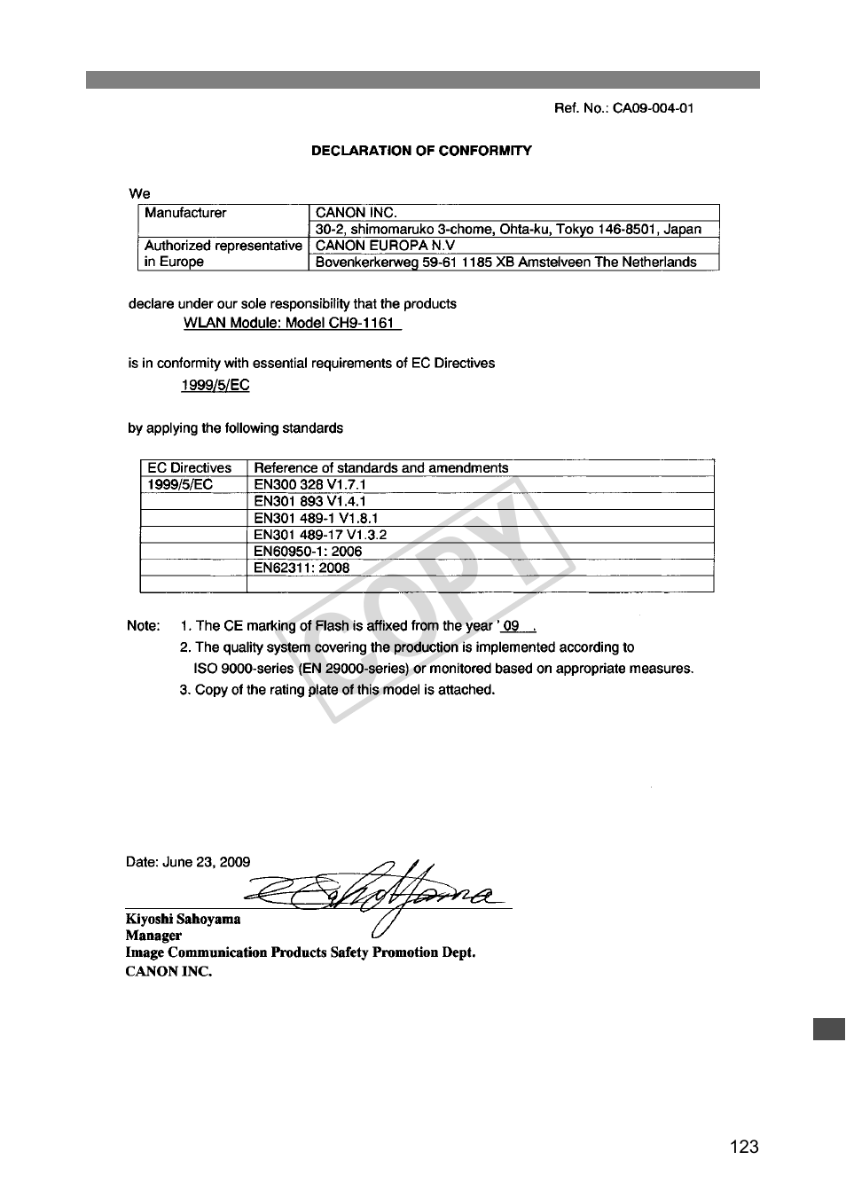 Cop y | Canon Wireless Transmitter WFT-E5A User Manual | Page 123 / 132