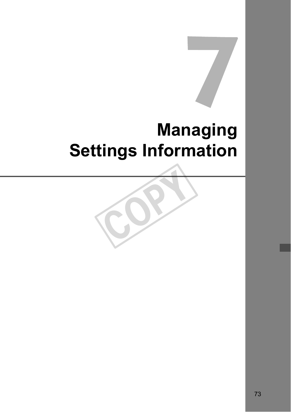 Managing settings information, 7 managing settings information (p.73), Cop y | Canon Wireless Transmitter WFT-E5A User Manual | Page 73 / 132