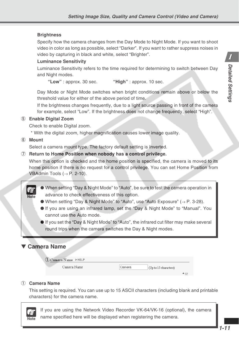 Camera name | Canon VB-C300 User Manual | Page 17 / 95