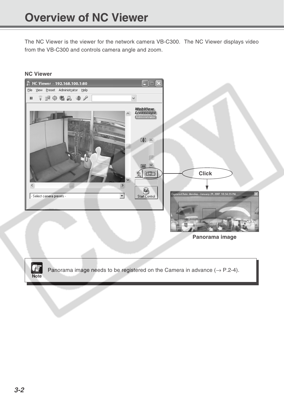 Overview of nc viewer | Canon VB-C300 User Manual | Page 46 / 95