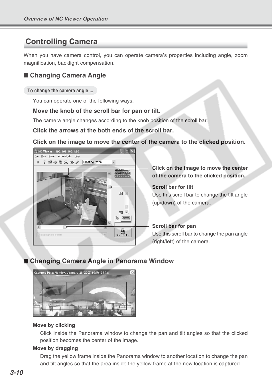 Controlling camera | Canon VB-C300 User Manual | Page 54 / 95