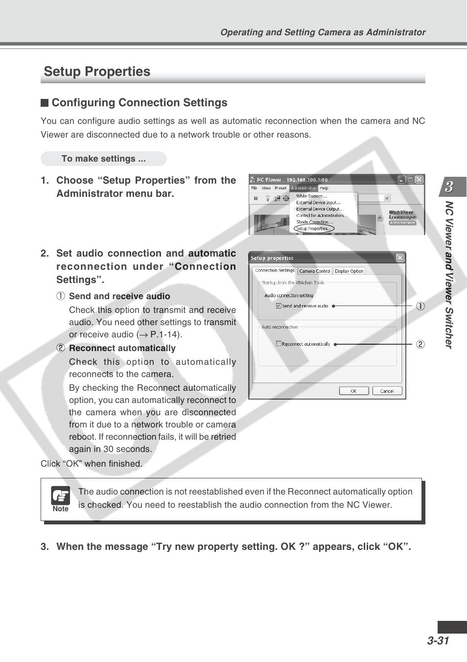Setup properties | Canon VB-C300 User Manual | Page 75 / 95