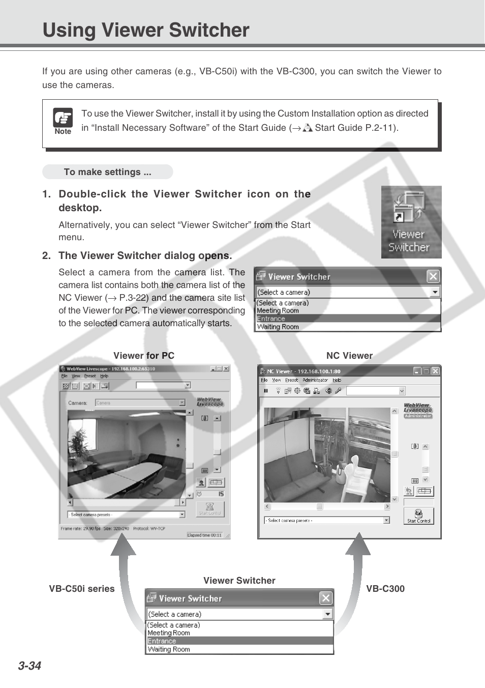 Using viewer switcher | Canon VB-C300 User Manual | Page 78 / 95