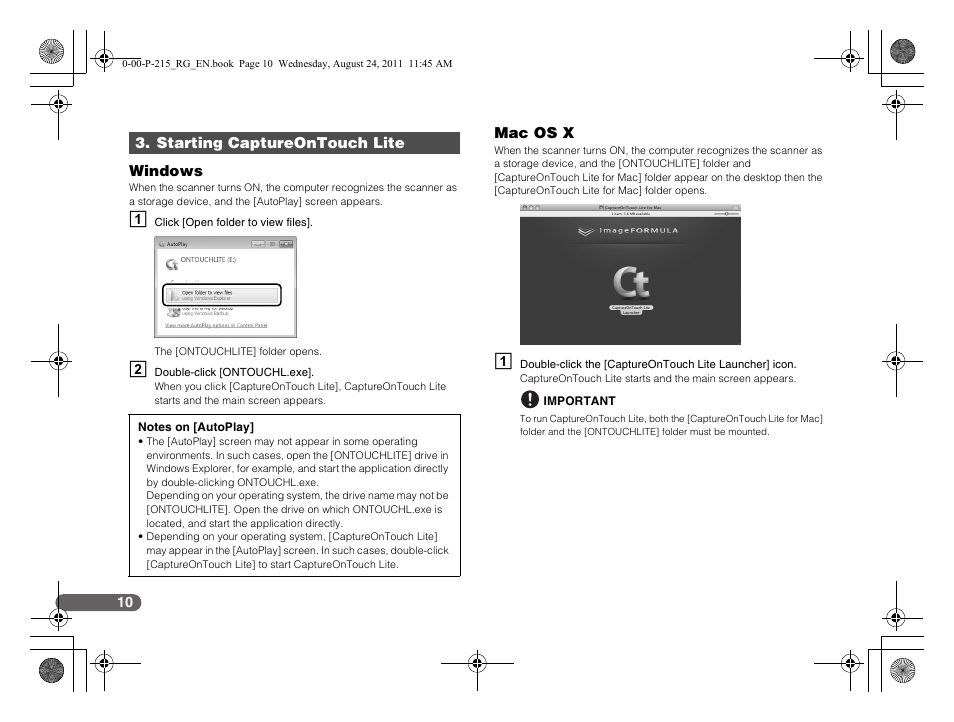 Canon imageFORMULA P-215 Scan-tini Personal Document Scanner User Manual | Page 11 / 55