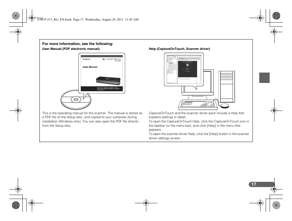 Canon imageFORMULA P-215 Scan-tini Personal Document Scanner User Manual | Page 18 / 55