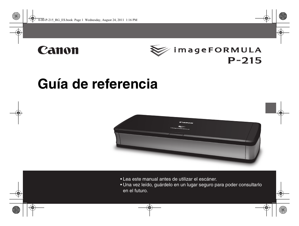 Guía de referencia | Canon imageFORMULA P-215 Scan-tini Personal Document Scanner User Manual | Page 38 / 55