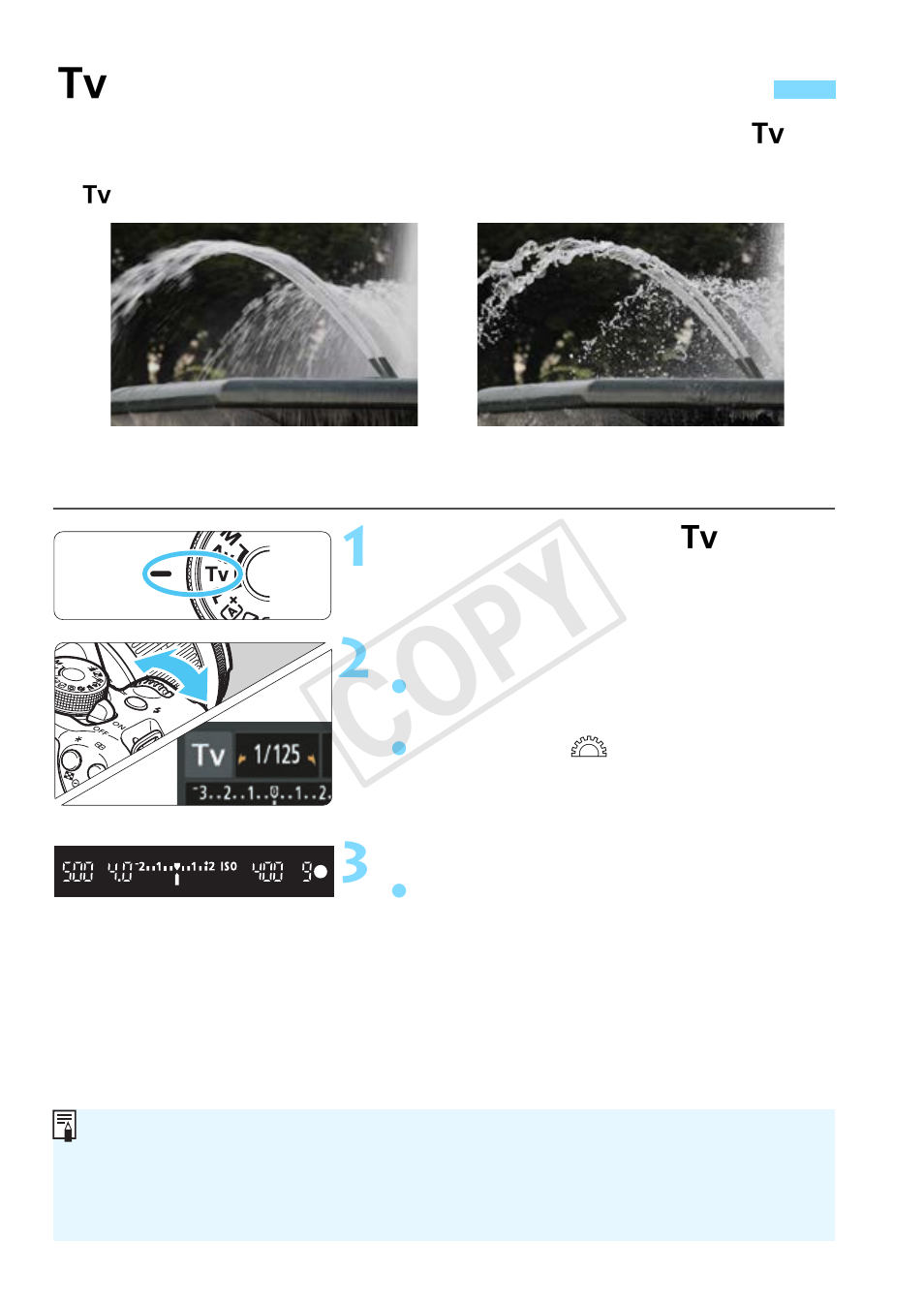 Conveying the subject’s movement, P.104, S: conveying the subject’s movement | P.104), Utter speed (p.104), Cop y | Canon EOS Rebel T5 18-55 IS II Kit User Manual | Page 104 / 342