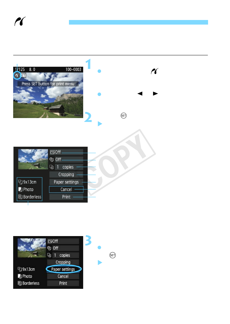 Printing, W printing, Cop y | Canon EOS Rebel T5 18-55 IS II Kit User Manual | Page 242 / 342