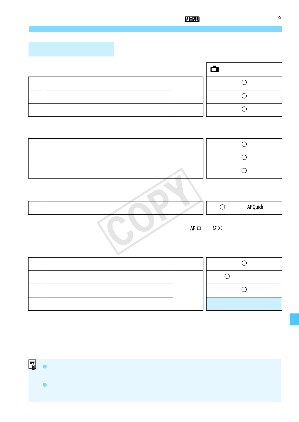 Cop y, Custom functions | Canon EOS Rebel T5 18-55 IS II Kit User Manual | Page 257 / 342