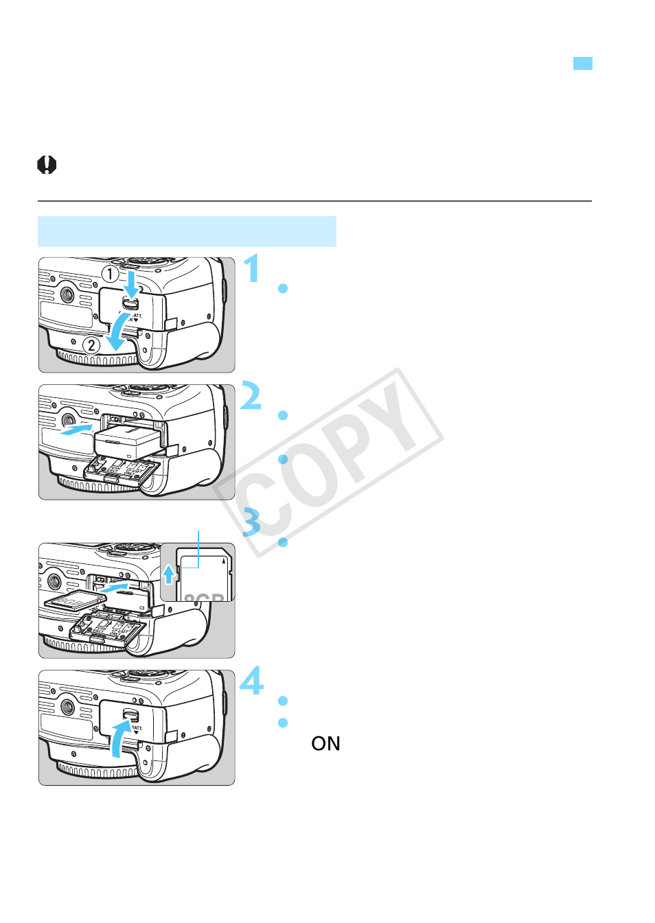 Installing and removing the battery and card, P.32), P.32 | Cop y | Canon EOS Rebel T5 18-55 IS II Kit User Manual | Page 32 / 342