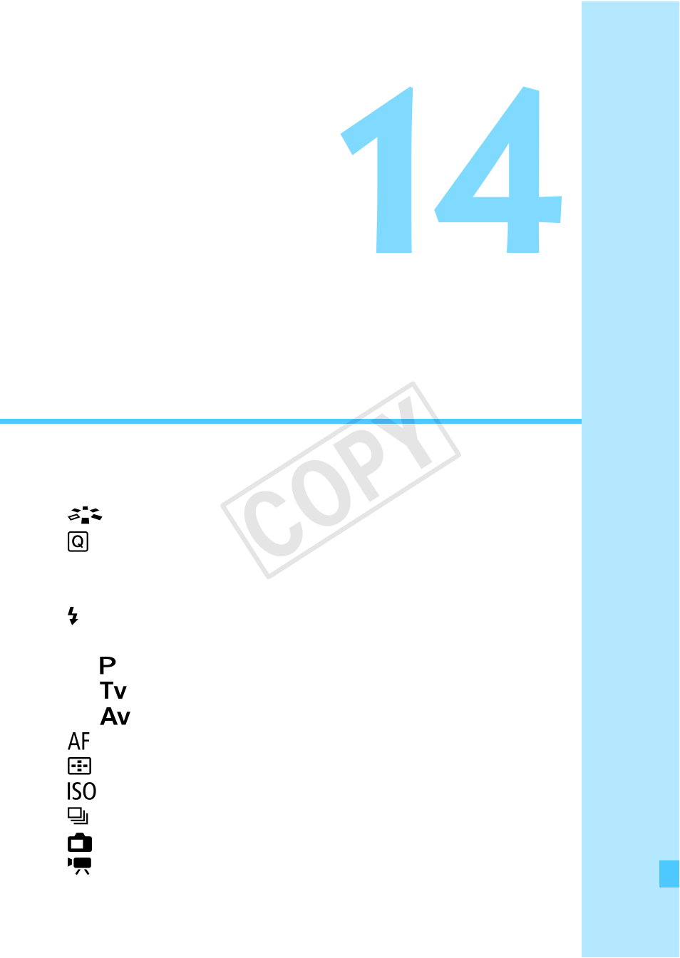 Quick reference guide and index, Cop y | Canon EOS Rebel T5 18-55 IS II Kit User Manual | Page 323 / 342