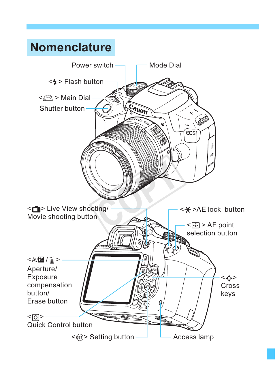 P.327, Cop y, 1rphqfodwxuh | Canon EOS Rebel T5 18-55 IS II Kit User Manual | Page 327 / 342
