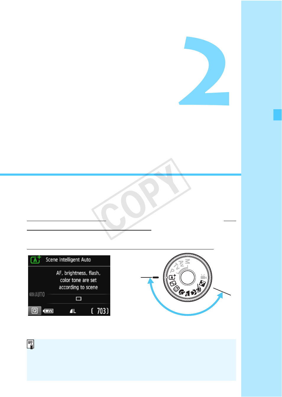 Basic shooting and image playback, P.55, Cop y | Canon EOS Rebel T5 18-55 IS II Kit User Manual | Page 55 / 342