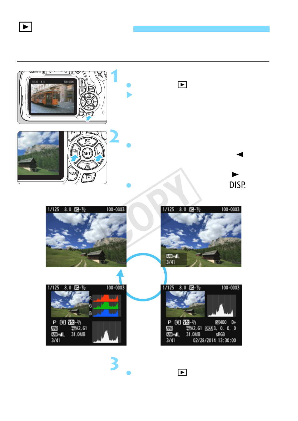 Image playback, Tton (p.80), P.80 | X image playback, Cop y | Canon EOS Rebel T5 18-55 IS II Kit User Manual | Page 80 / 342