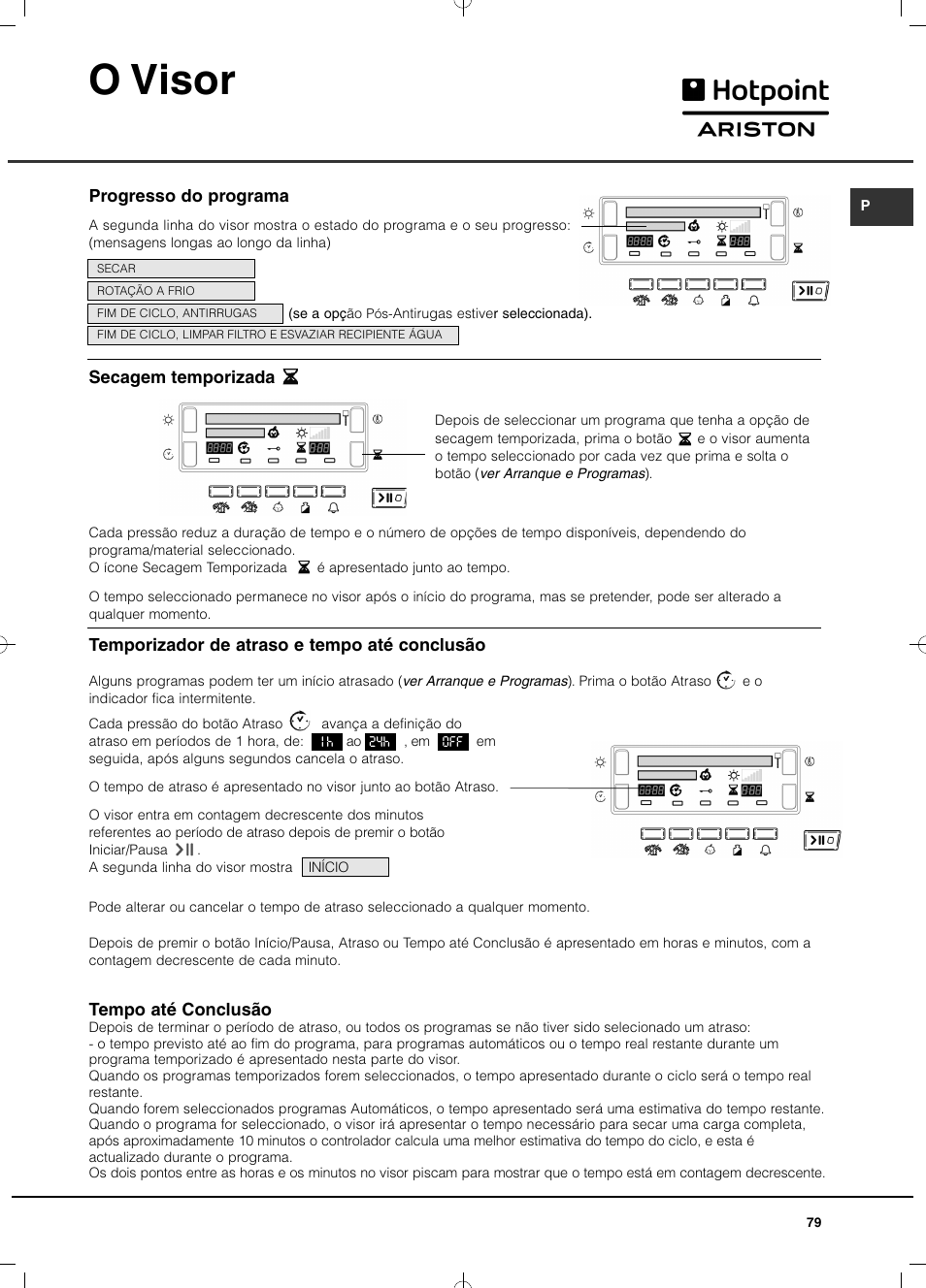 O visor | Hotpoint Ariston TCD 851 AX (EU) User Manual | Page 79 / 92