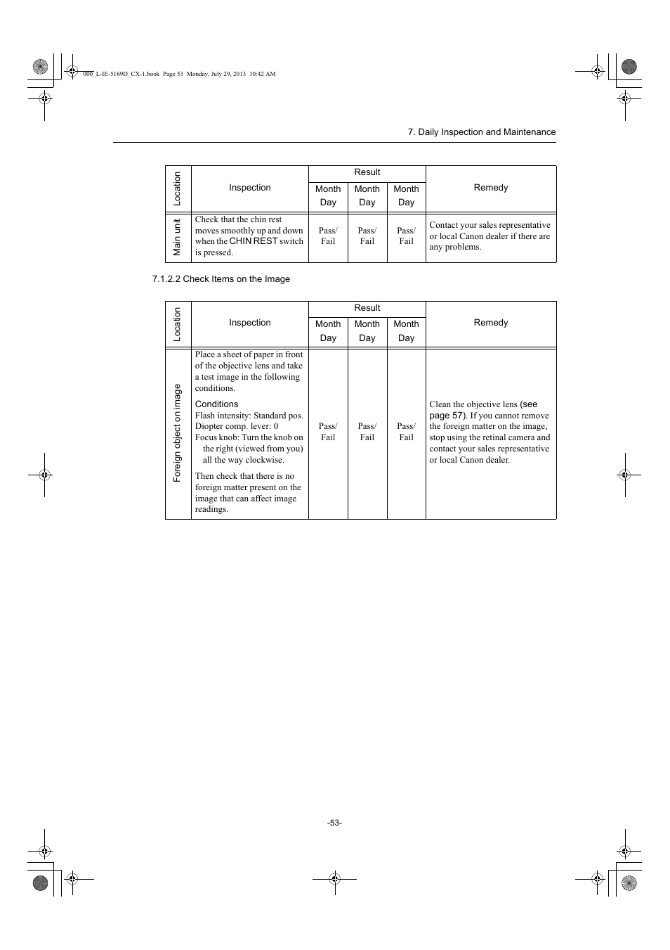 2 check items on the image | Canon CX-1 User Manual | Page 53 / 76