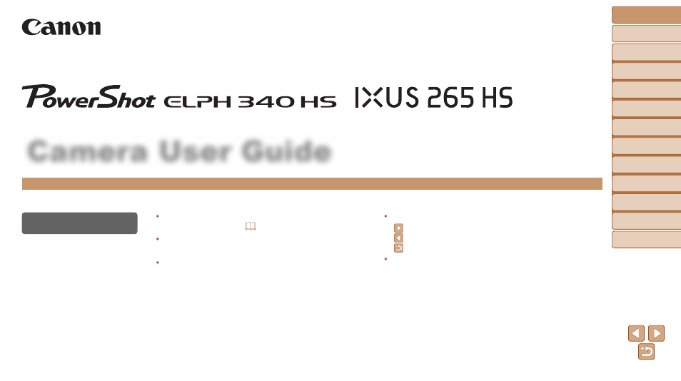 Canon PowerShot ELPH 340 HS User Manual | 163 pages