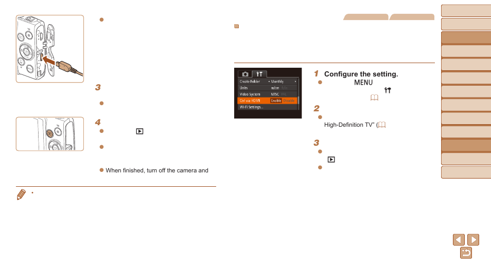 Ctrl via hdmi | Canon PowerShot ELPH 340 HS User Manual | Page 122 / 163