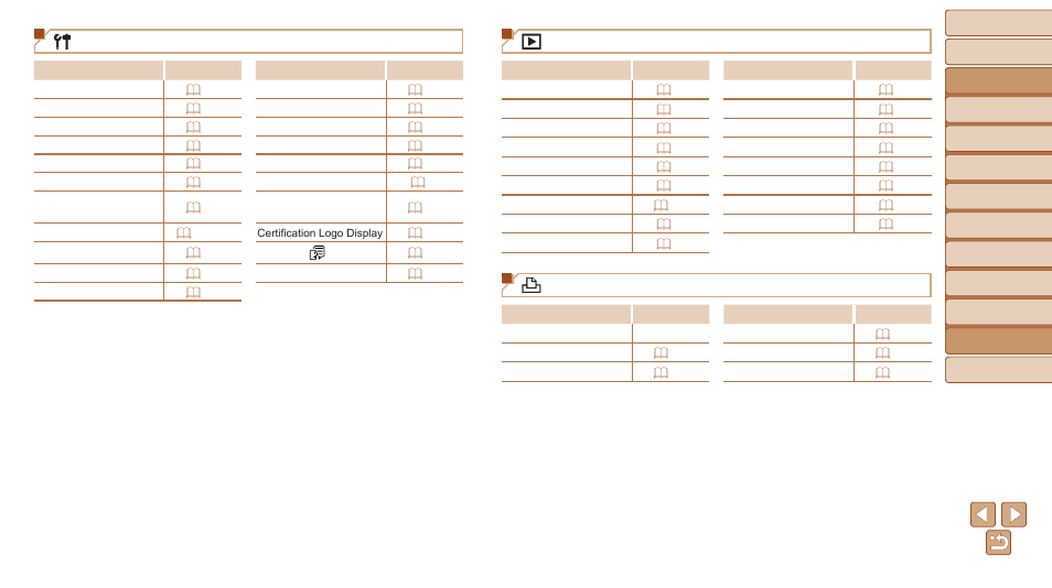 3 set up tab menu, 1 playback tab menu, 2 print tab menu | Canon PowerShot ELPH 340 HS User Manual | Page 151 / 163