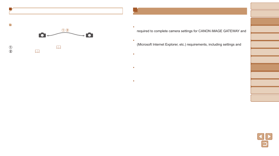 Registering web services, Sending images to another camera, Eb services | Canon PowerShot ELPH 340 HS User Manual | Page 86 / 163