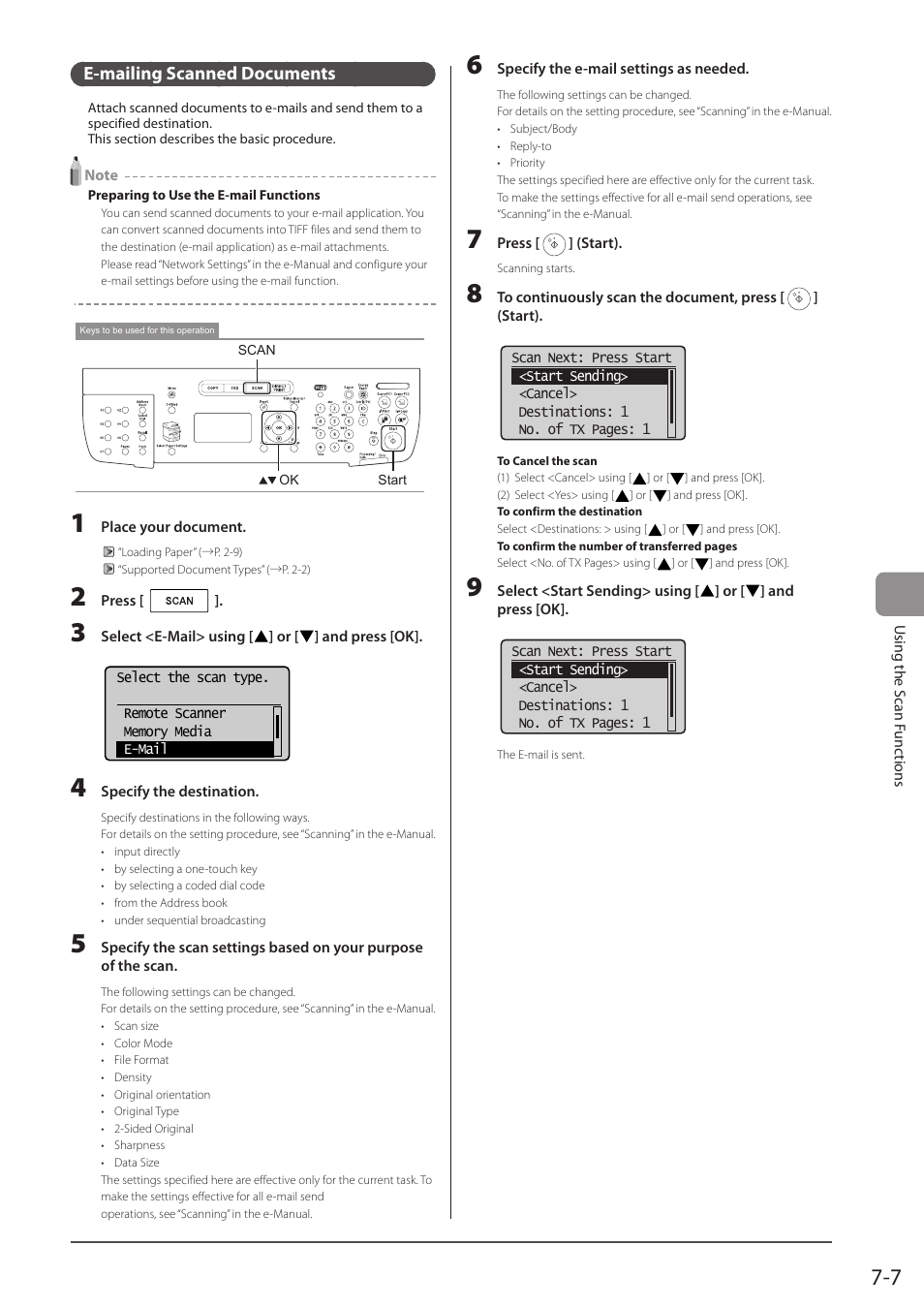 E-mailing scanned documents | Canon imageCLASS MF5960dn User Manual | Page 123 / 176