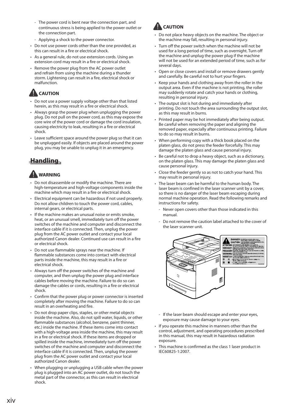 Handling | Canon imageCLASS MF5960dn User Manual | Page 14 / 176