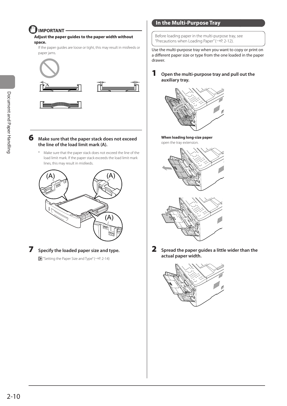 In the multi-purpose tray | Canon imageCLASS MF5960dn User Manual | Page 46 / 176