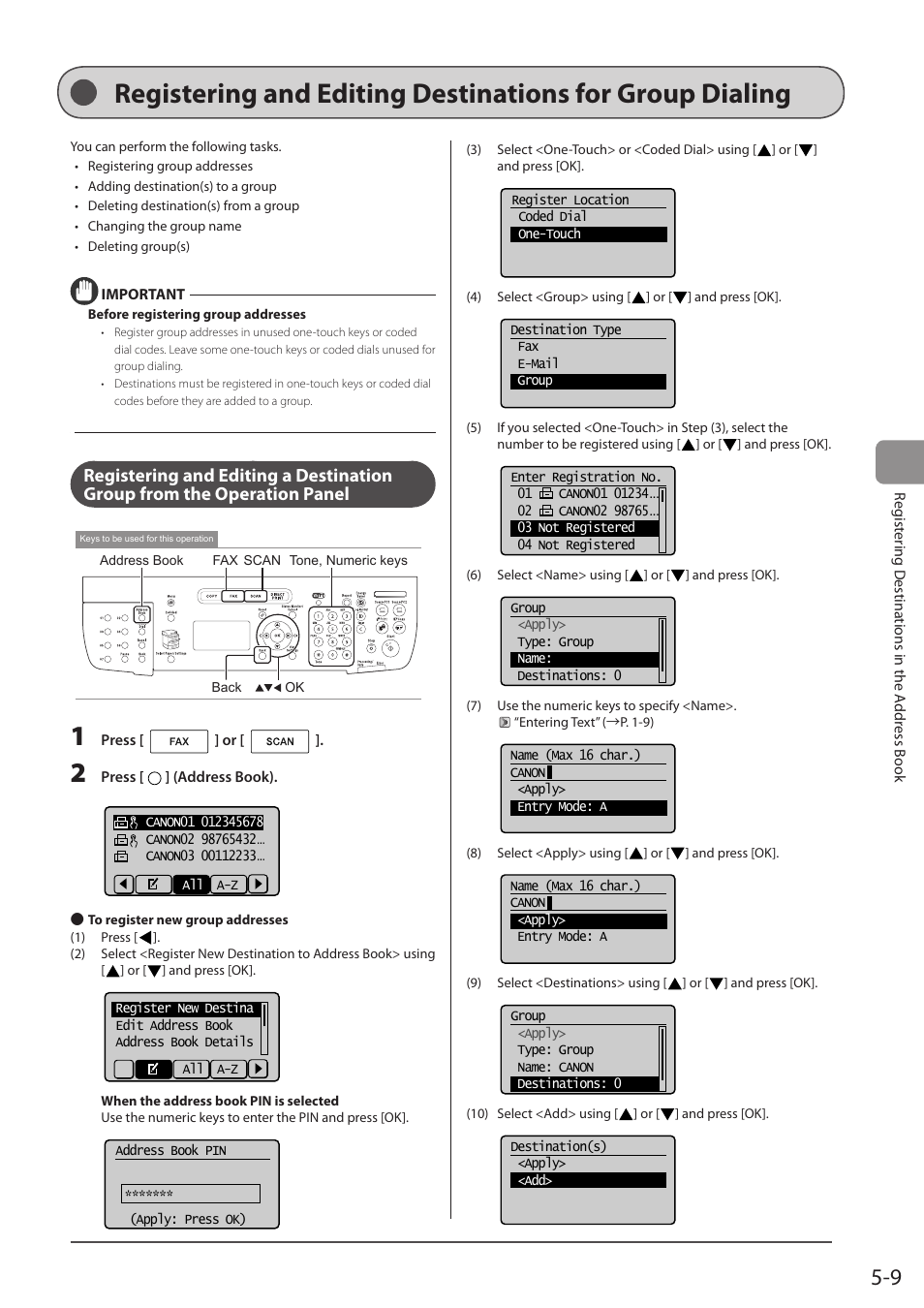 P. 5-9) | Canon imageCLASS MF5960dn User Manual | Page 83 / 176